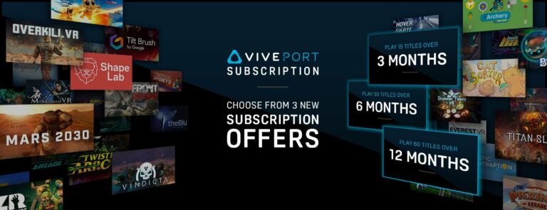 В Viveport появилась подписка на 3, 6 и 12 месяцев