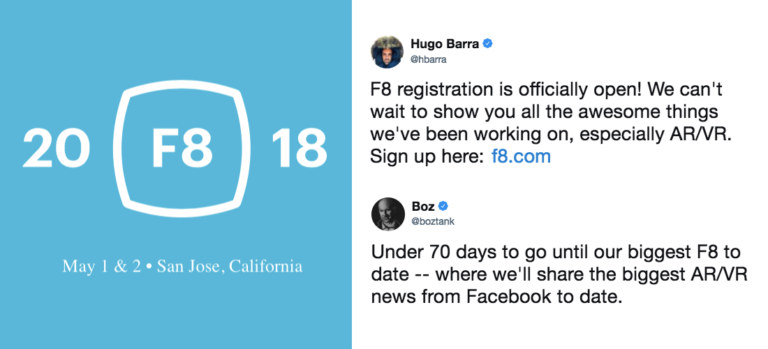 Facebook поделится важнейшими новостями о дополненной и виртуальной реальности на конференции F8
