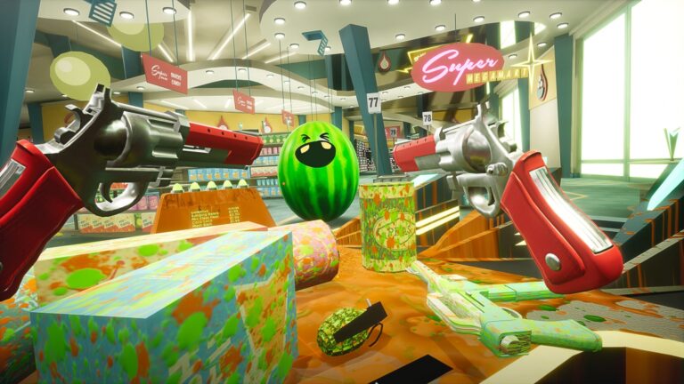 Игра Shooty Fruity: стрельба по фруктам и продажи в супермаркете (первый трейлер)