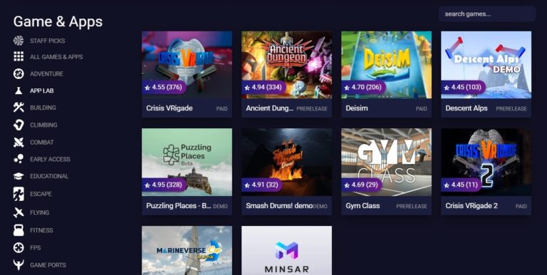 SideQuest открыл раздел с приложениями из App Lab