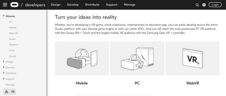 Oculus обновила портал для разработчиков