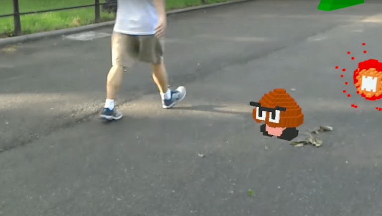 Видео: Mario на HoloLens в Центральном парке Нью-Йорка