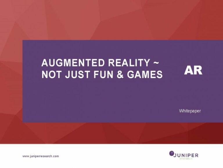 Juniper Research: доходы от корпоративной дополненной реальности будут выше, чем от потребительской