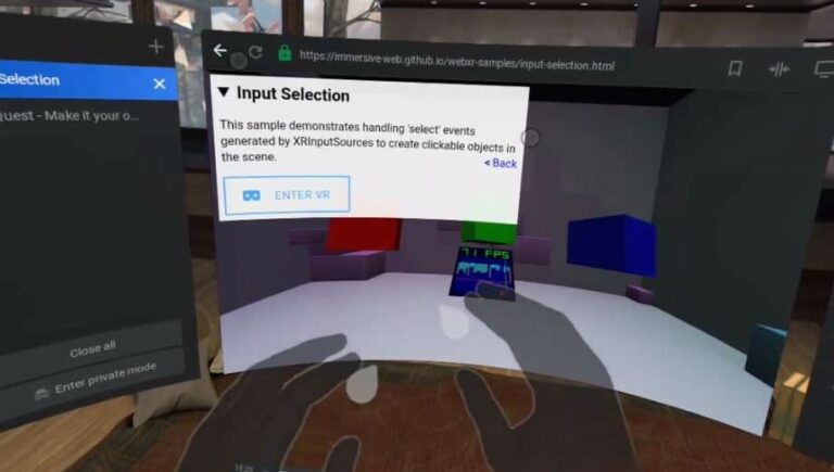 Oculus Browser 8.0 получил экспериментальный трекинг рук для WebXR