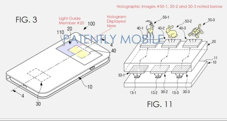 Samsung патентует способ отображения голограмм на смартфонах