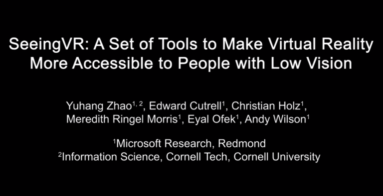 Инструментарий SeeingVR поможет пользователям виртуальной реальности с плохим зрением