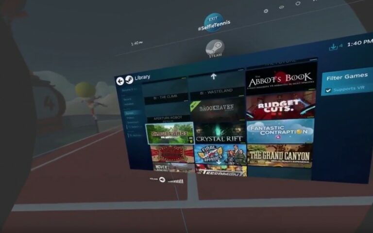 SteamVR: интерфейс, переключение между играми и браузинг (видео)