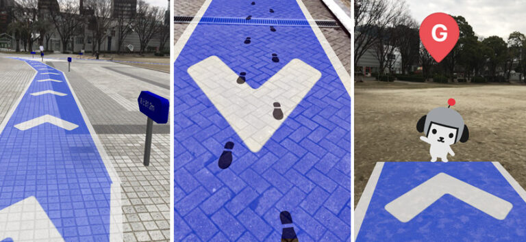 Yahoo сделала карты дополненной реальности со столбиками, следами и щеночком