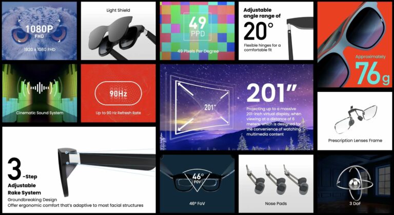 Nreal опубликовала недостающие характеристики смарт-очков Air