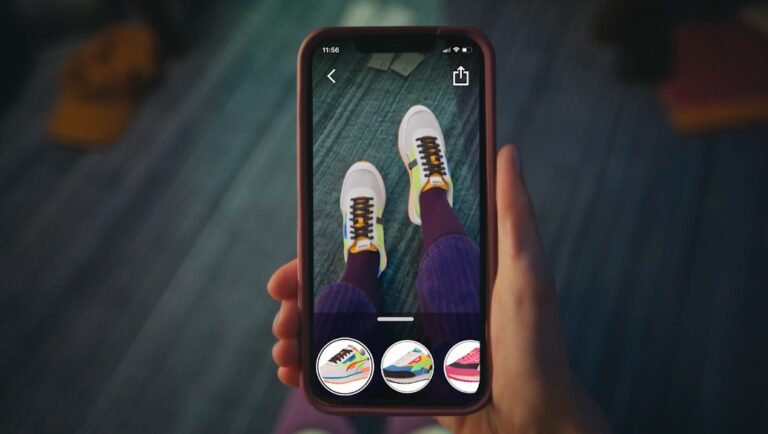 Примерка кроссовок в дополненной реальности появилась в Amazon