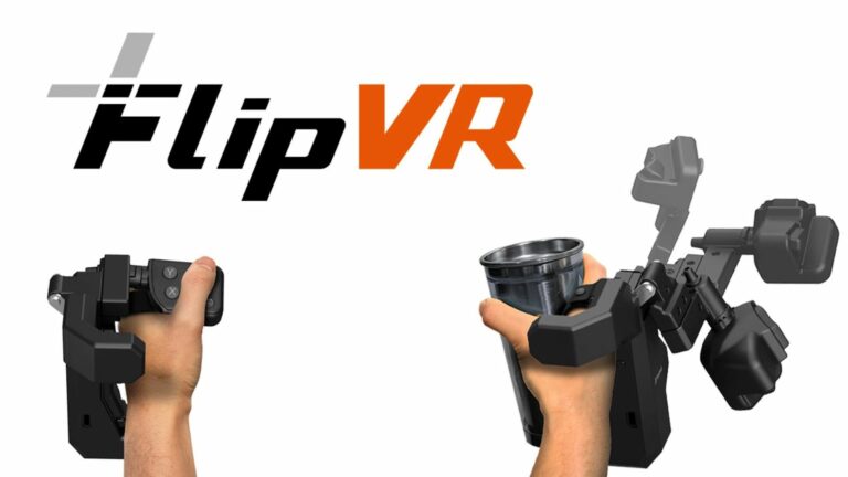 ВР-контроллеры FlipVR можно отворачивать от себя, чтобы пить чай или печатать на клавиатуре