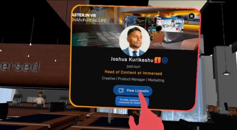 Immersed интегрировалась с LinkedIn и представила другие социальные функции