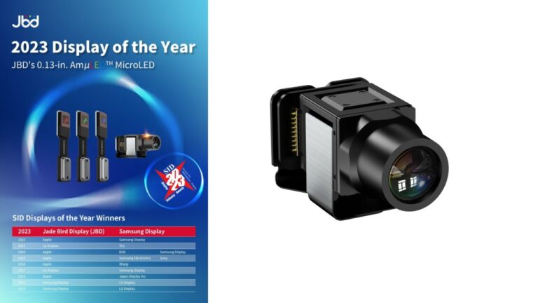 Колибри: новый microLED-проектор от JBD показали с новым дисплеем и в очках
