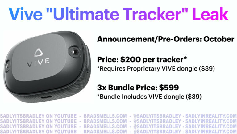 Новые слухи о новых Vive Tracker: цены, характеристики и поддержка очков