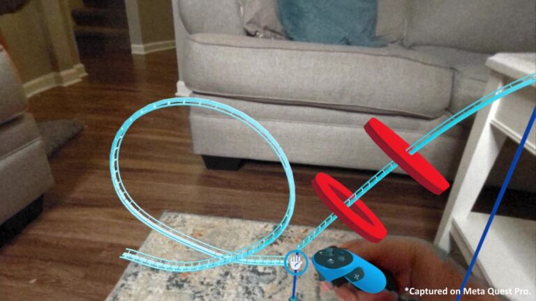 CoasterMania позволяет строить американские горки на диванах и столах — и тут же кататься на них в виаре