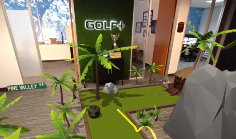 GOLF+ превратит квартиры игроков с Quest 3 в поля для мини-гольфа