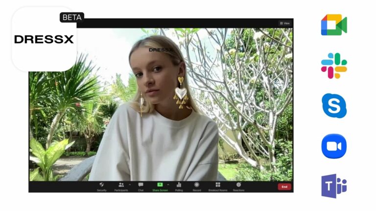 DRESSX выпустила приложение для ношения цифровых украшений в Zoom, Meet и Slack