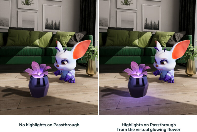 Функция Passthrough Relighting улучшает свет и тень в смешанной реальности на Quest