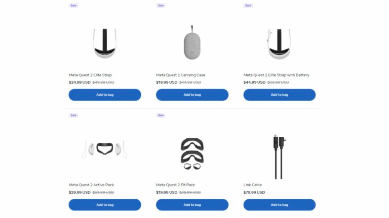 Meta* больше не повысит цены Quest 2 и распродаёт их аксессуары
