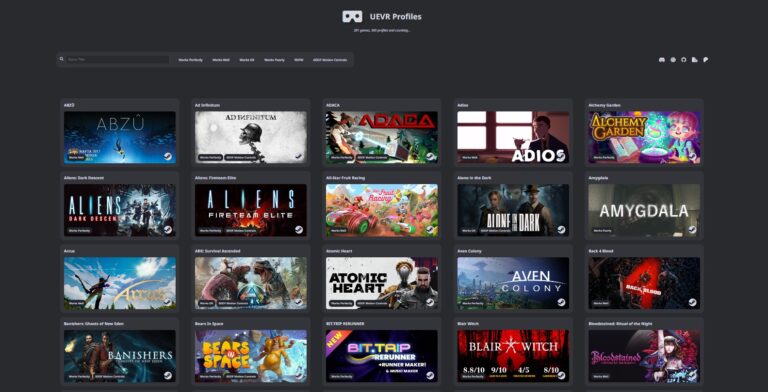 У преобразователя обычных игр в виар UEVR появился онлайн-каталог