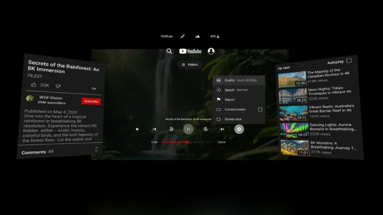 YouTube VR для Quest теперь может показывать видео в 8K