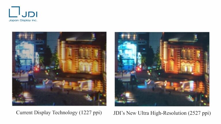 JDI представила недорогой IPS-дисплей для очков с разрешением 3840×3840 и плотностью 2527 пикселей на дюйм