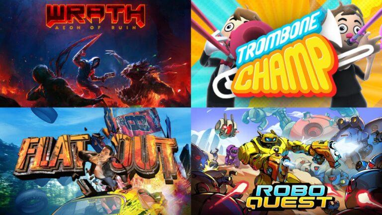 Flat2VR портирует на очки Flatout, WRATH, Roboquest и Trombone Champ