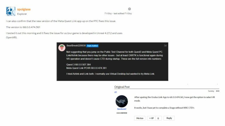Meta* исправила поддержку OpenXR в Quest Link
