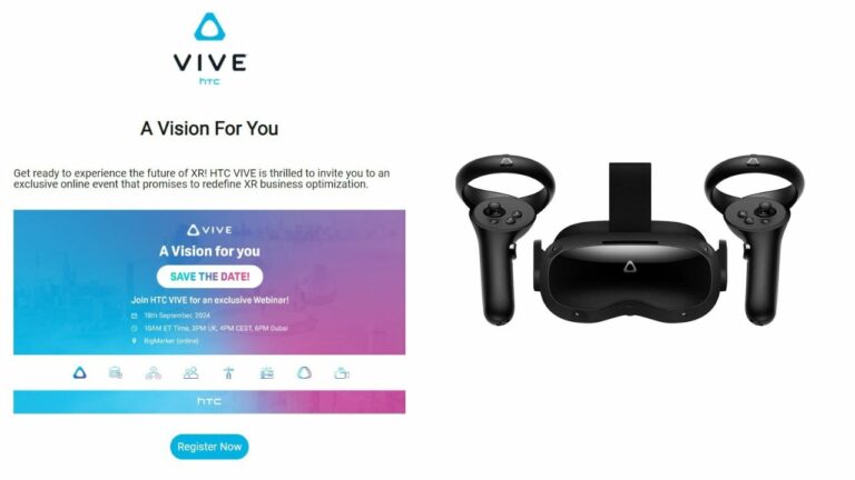 HTC пригласила на презентацию новых очков 18 сентября