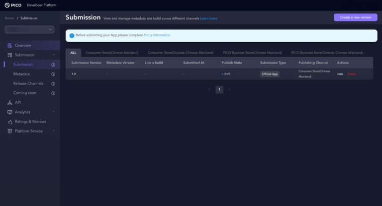Индивидуальные разработчики получили все права в Pico Store. Для этого платформу значительно обновили
