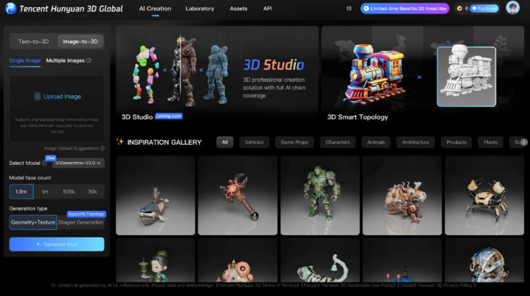 Tencent запустила нейросетевую платформу генерации 3D-моделей