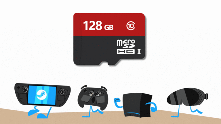 Valve рекомендует хранить и переносить игры между Deck, Machine и Frame на картах microSD