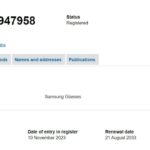 Торговая марка Samsung Glasses зарегистрирована в Британии